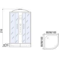 Душевая кабина River Desna 100x100 ТН 10000000731 с поддоном