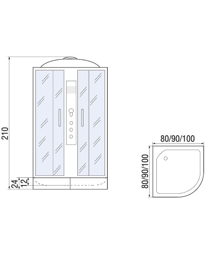 Душевая кабина River Desna 100x100 ТН 10000000731 с поддоном