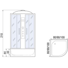 Душевая кабина River Desna 80x80 MТ 10000000050 с поддоном