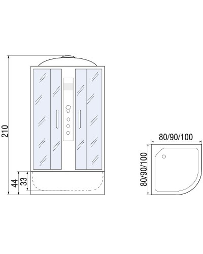 Душевая кабина River Desna 80x80 MТ 10000000050 с поддоном