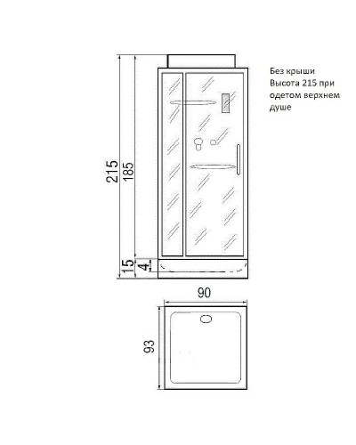 Душевая кабина River Moero 90x90 Б/К 10000002982 с поддоном