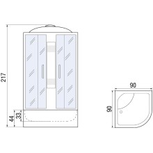 Душевая кабина River Amur 90x90 МТ 10000001375 с поддоном