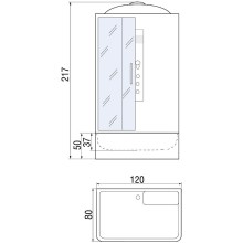 Душевая кабина River Vitim 120x80 ТН 10000003205 с поддоном