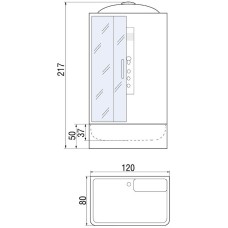 Душевая кабина River Vitim 120x80 ТН 10000003205 с поддоном