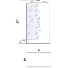 Душевая кабина River Vitim 120x80 ТН 10000003220 с поддоном