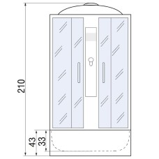 Душевая кабина River Rein 90x90 МТ 10000000199 с поддоном