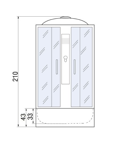 Душевая кабина River Rein 90x90 МТ 10000000199 с поддоном