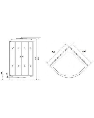 Душевая кабина Niagara Eco 90х90 NG-3304-14 без гидромассажа