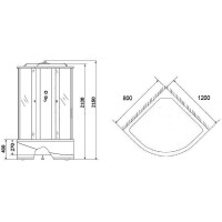 Душевая кабина Niagara Eco NG-7310-14L 120х80 без гидромассажа