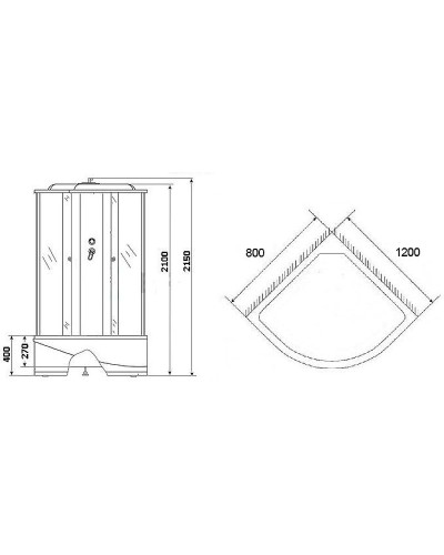 Душевая кабина Niagara Eco NG-7310-14L 120х80 без гидромассажа