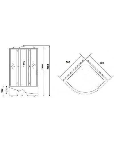 Душевая кабина Niagara Eco 80х80 NG-7507-14 без гидромассажа
