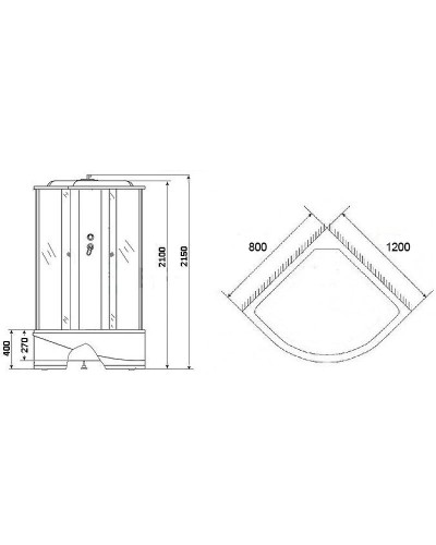 Душевая кабина Niagara Eco NG-7510-14L 120х80 без гидромассажа