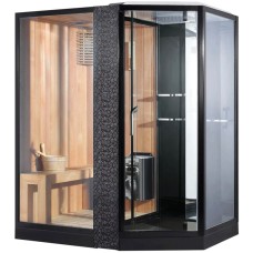 Душевая кабина Orans 180x130 L 89103lb с сауной профиль Черный стекло прозрачное