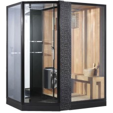 Душевая кабина Orans 180x130 R 89103rb с сауной профиль Черный стекло прозрачное