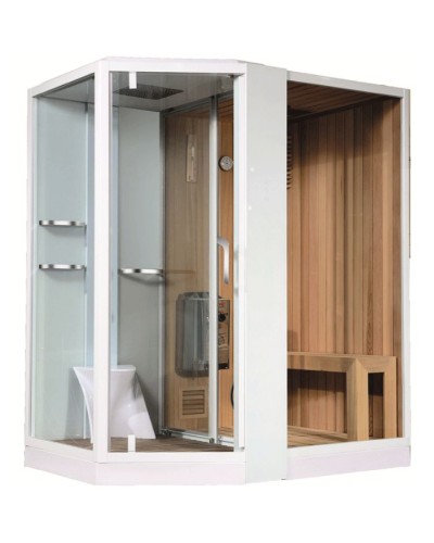 Душевая кабина Orans 180x130 R 89103RW с сауной профиль Белый стекла прозрачные