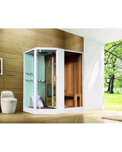 Душевая кабина Orans 180x130 R 89103RW с сауной профиль Белый стекла прозрачные