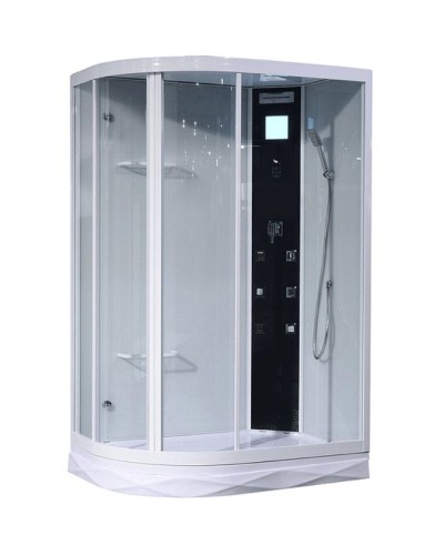 Душевая кабина Orans 130x90 R 86155ar с гидромассажем профиль Белый задние стенки Белые