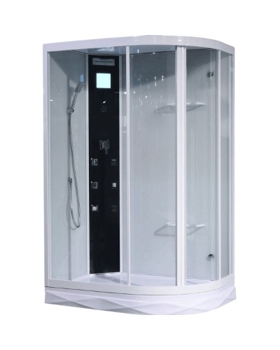 Душевая кабина Orans 130x90 L 86155al с гидромассажем профиль Белый задние стенки Белые