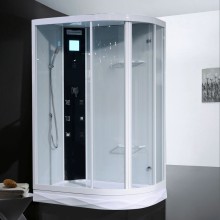 Душевая кабина Orans 130x90 L 86155al с гидромассажем профиль Белый задние стенки Белые