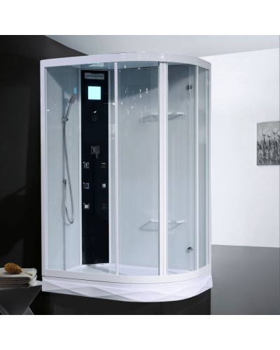 Душевая кабина Orans 130x90 L 86155al с гидромассажем профиль Белый задние стенки Белые