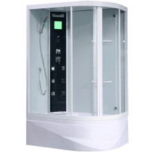 Душевая кабина Orans 130x90 L 86155l0 с гидромассажем профиль Белый задние стенки Белые