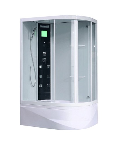 Душевая кабина Orans 130x90 L 86155l0 с гидромассажем профиль Белый задние стенки Белые