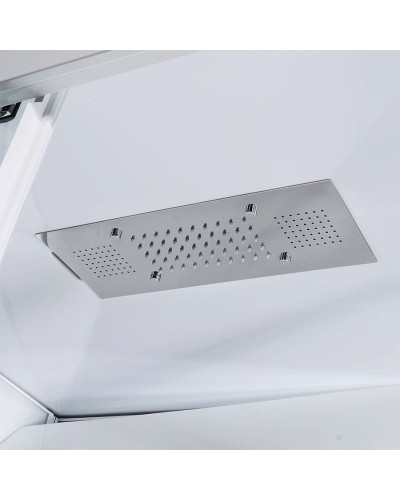 Душевая кабина Orans 130x90 L 86155l0 с гидромассажем профиль Белый задние стенки Белые