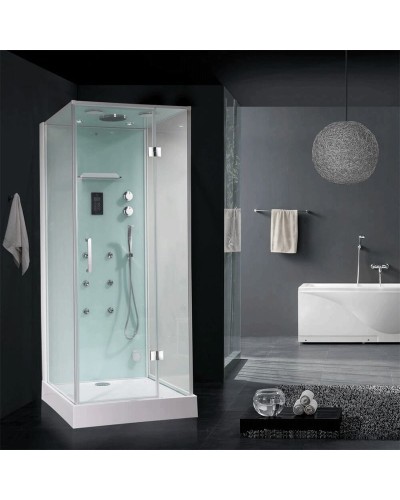 Душевая кабина Orans 90x100 86120s0 с баней профиль Белый задние стенки Белые