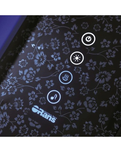 Душевая кабина Orans 130x130 89106b0 с баней профиль Черный задние стенки Черные