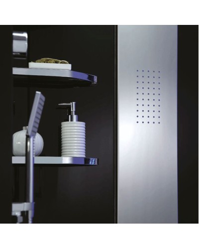 Душевая кабина Orans 130x130 89106b0 с баней профиль Черный задние стенки Черные