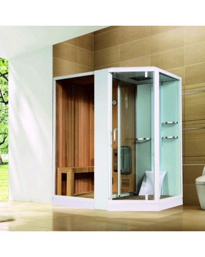 Душевая кабина Orans 180x130 L 89103LW с сауной профиль Белый стекла прозрачные