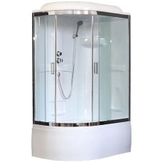 Душевая кабина Royal Bath ВК 120x80 RB8120BK1-T-CH-R стекло прозрачное задние стенки Белые