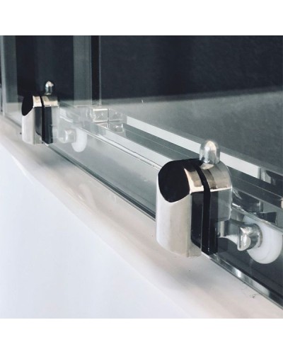 Душевая кабина Royal Bath ВК 120x80 RB8120BK1-T-CH-R стекло прозрачное задние стенки Белые