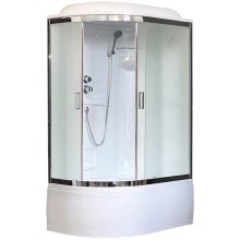 Душевая кабина Royal Bath ВК 120x80 RB8120BK1-M-CH-R стекло матовое задние стенки Белые
