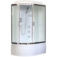 Душевая кабина Royal Bath ВК 120x80 RB8120BK2-M-CH-R с гидромассажем стекло матовое задние стенки Белые