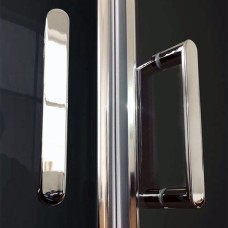 Душевая кабина Royal Bath ВК 120x80 RB8120BK3-BT-CH-R с гидромассажем стекло прозрачное задние стенки Черные