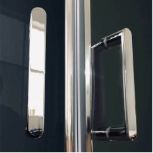 Душевая кабина Royal Bath ВК 120x80 RB8120BK3-WT-CH-R с гидромассажем стекло прозрачное задние стенки Белые