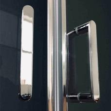 Душевая кабина Royal Bath ВК 120x80 RB8120BK3-WT-CH-R с гидромассажем стекло прозрачное задние стенки Белые