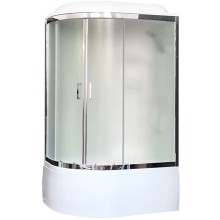 Душевая кабина Royal Bath ВК 120x80 RB8120BK3-WC-CH-R с гидромассажем стекло матовое задние стенки Белые