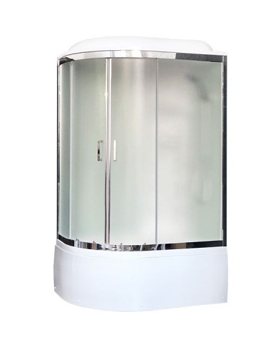 Душевая кабина Royal Bath ВК 120x80 RB8120BK3-WC-CH-R с гидромассажем стекло матовое задние стенки Белые