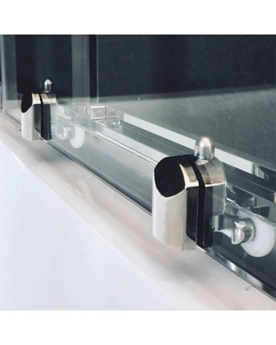 Душевая кабина Royal Bath ВК 120x80 RB8120BK6-BT-CH-R стекло прозрачное задние стенки Черные