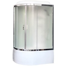 Душевая кабина Royal Bath ВК 120x80 RB8120BK6-WC-CH-R стекло матовое задние стенки Белые