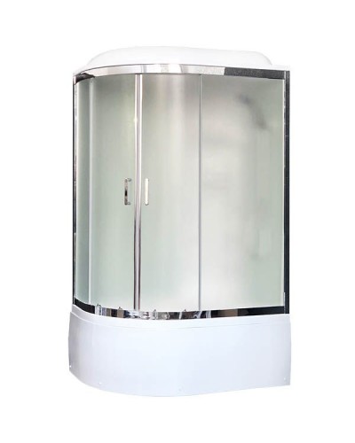 Душевая кабина Royal Bath ВК 120x80 RB8120BK6-WC-CH-R стекло матовое задние стенки Белые