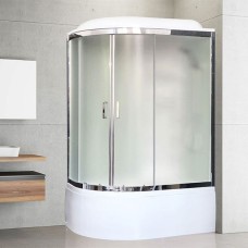 Душевая кабина Royal Bath ВК 120x80 RB8120BK6-WC-CH-R стекло матовое задние стенки Белые