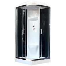 Душевая кабина Royal Bath HP 80х80 RB80HP6-BT-CH стекло прозрачное задняя стенка Черная