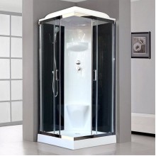 Душевая кабина Royal Bath HP 80х80 RB80HP6-BT-CH стекло прозрачное задняя стенка Черная