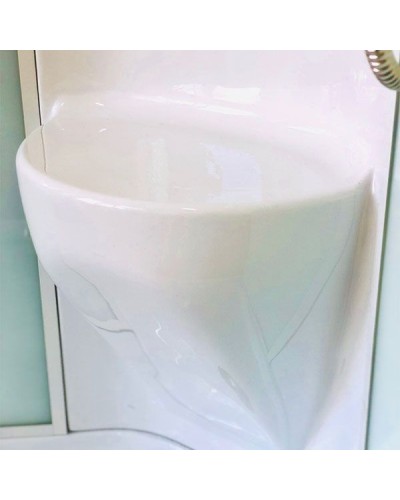 Душевая кабина Royal Bath HP 80х80 RB80HP6-WC-CH стекло матовое задняя стенка Белая