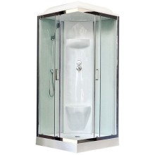 Душевая кабина Royal Bath HP 90х90 RB90HP6-WT-CH стекло прозрачное задняя стенка Белая