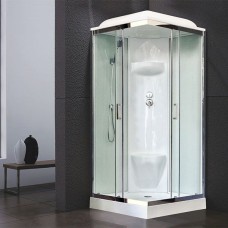 Душевая кабина Royal Bath HP 90х90 RB90HP6-WT-CH стекло прозрачное задняя стенка Белая