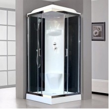 Душевая кабина Royal Bath HP 90х90 RB90HP6-BT-CH стекло прозрачное задняя стенка Черная